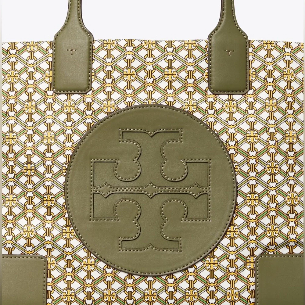 S⭕️LD‼️Tory Burch Ella Printed Mini Tote in Yellow Gemini Medallion - Picture 11 of 12
